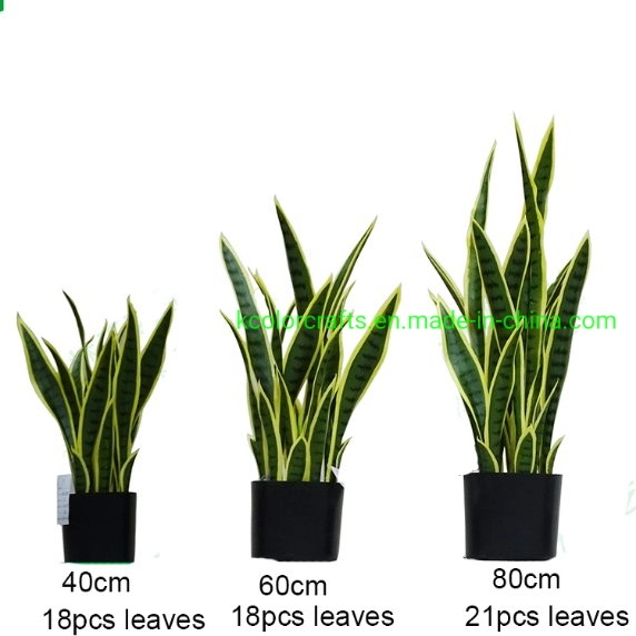 Plastic Artificial Plant Bonsai High Simulation Artificial Snake Plant for Indoor Decoration