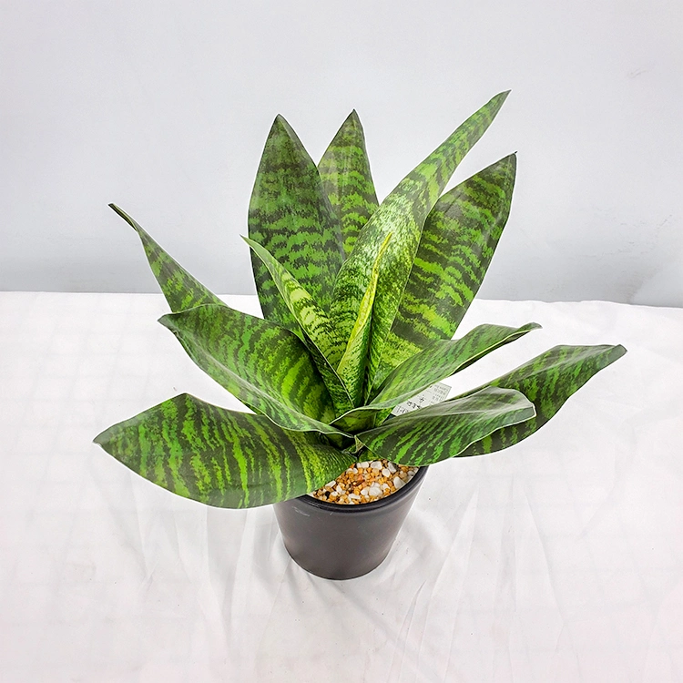 Artificial Landscaping Plastic Plant Green Artificial Snake Plant Potted Agave