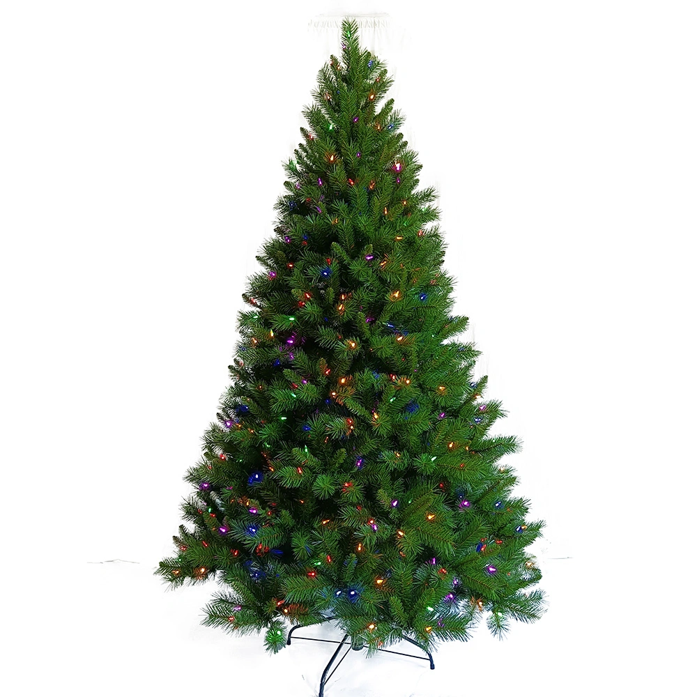 Superior Gaint 6.5FT/7f/7.5 FT Pre-Lit Artificial Automatic Green Rich Christmas Tree with Clear Lights for Outdoor&Home Decoration