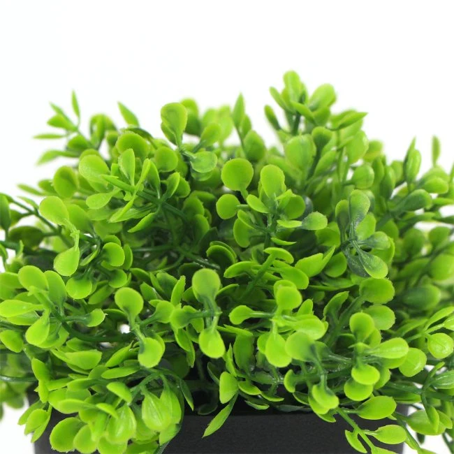 Mini Green Plastic Artificial Plant in Pot Bonsai Cheap Price for Desk Table Decoration