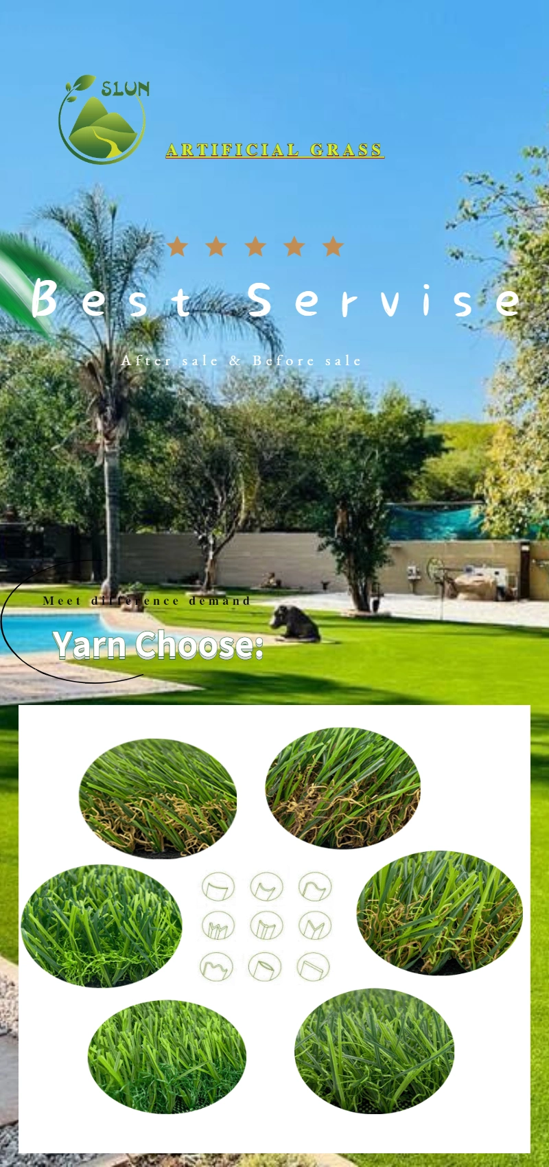 Garden Office and School Outdoor Artificial Grass Outdoor Grass Carpet Artificial Grass Turf Artificial Grass Bush