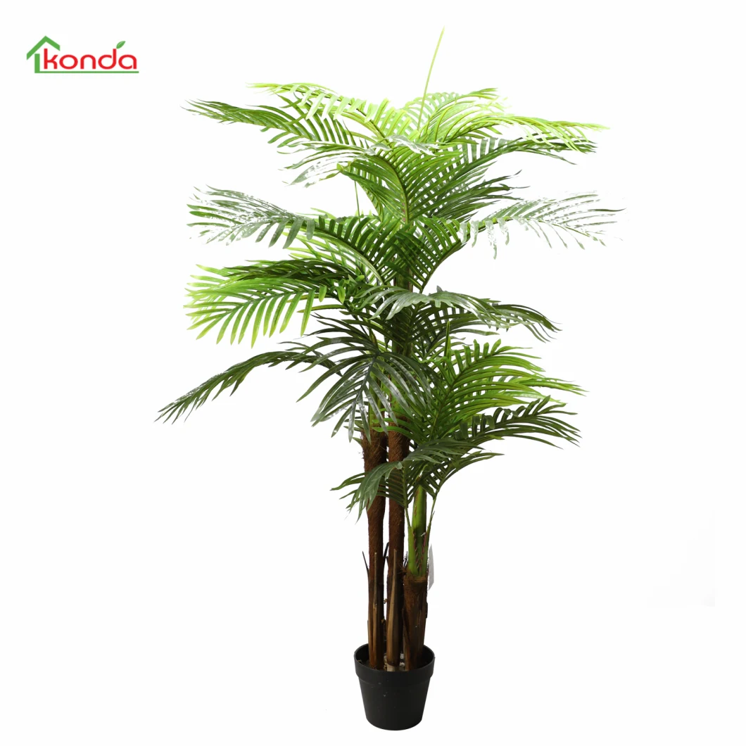 Factory Direct Sale Indoor Decoration Lifelike Artificial Palm Tree Leaves Bonsai