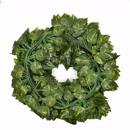 Decoração de planta para pendurar na parede Folhas de hera artificial Guirlanda de vegetação Vinha de hera falsa